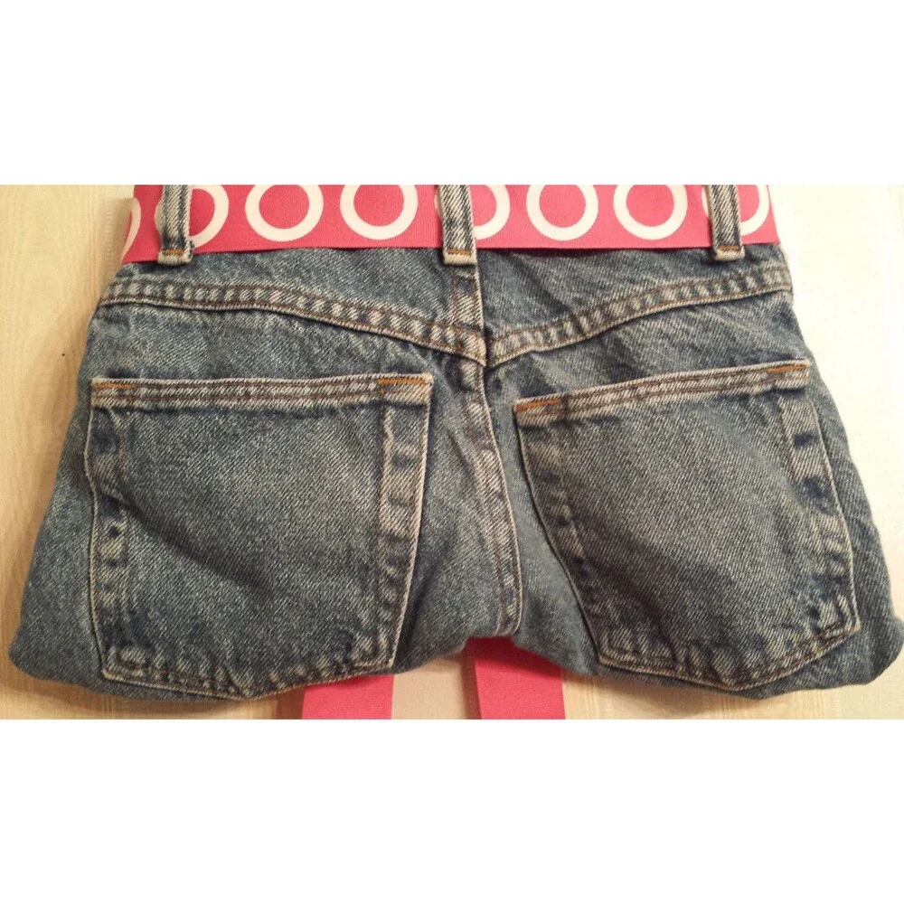 REAL Blue Denim LEGENDARY GOLD Short Shorts PURSE HANDBAG SUPER COOL !! - Picture 7 of 12